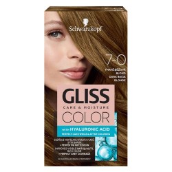 Vopsea Par Permanenta GLISS Color, 7-0, Blond Bej Inchis, 143 ml, Vopsea de Par Permanenta cu Acid Hyaluronic, Vopsea de Par Inchisa Blonda Bej, Vopsea de Par Gliss Schwarzkopf, Vopsea de Par 7.0, Vopsele de Par Gliss, Vopsele Permanente de Par