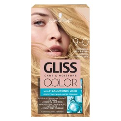 Vopsea Par Permanenta GLISS Color, 9-0, Blond Deschis Natural, 143 ml, Vopsea de Par Permanenta cu Acid Hyaluronic, Vopsea de Par Deschisa Blonda, Vopsea de Par Gliss Schwarzkopf, Vopsea de Par 9.0, Vopsele de Par Gliss, Vopsele Permanente de Par