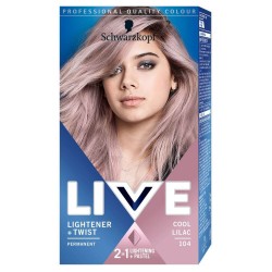 Vopsea Par Permanenta 104 LIVE, Blond Cool Lilac, 142.5 ml, Lightener & Twist, Crema Coloranta de Par, Vopsea de Par cu Decolorant, Vopsea de Par 2 in 1 Decolorare si Culoare Pastel, Vopsea de Par Permanenta Mov Liliac Vopsea Par Permanenta 104 LIVE, Blond Cool Lilac, 142.5 ml, Lightener & Twist, Crema Coloranta de Par, Vopsea de Par cu Decolorant, Vopsea de Par 2 in 1 Decolorare si Culoare Pastel, Vopsea de Par Permanenta Mov Liliac