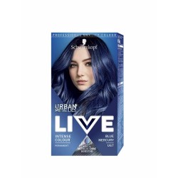 Vopsea Par Permanenta LIVE Urban Metallics, U67 Blue Mercury, 142.5 ml, Vopsea de Par Permanenta Intense Colour Metallic Shine Booster, Crema Coloranta de Par, Vopsele de Par Metalice, Vopsea de Par cu Stralucire Metalica