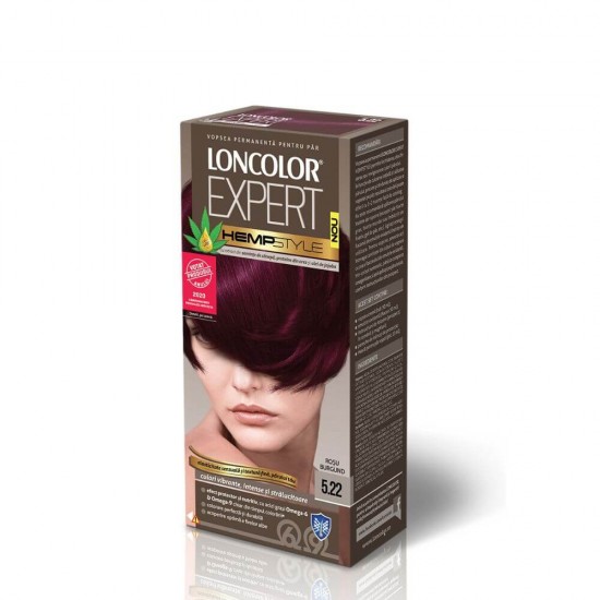 Vopsea de Par Loncolor Expert Hempstyle 5.22, Castaniu Violet Intens, 100 ml, Vopsea de Par Permanenta, Vopsea de Par Castanie, Vopsea Mov de Par, Vopsea de Par Castaniu Violet Intens, Loncolor, Vopsea de Par Loncolor, Vopsea de Par 5.22