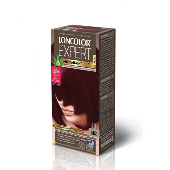 Vopsea de Par Loncolor Expert Hempstyle 6.62, Rosu Inchis Violet, 100 ml, Vopsea de Par Permanenta, Vopsea de Par Rosie Violet, Vopsea de Par Rosu Inchis, Vopsea de Par Loncolor, Vopsea Loncolor Expert HempStyle, Vopsea de Par 6.62