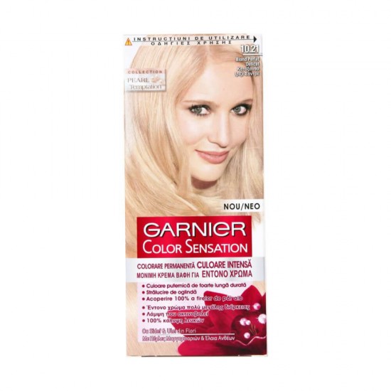 Vopsea de Par Permanenta Garnier Color Sensation 10.21, Blond Perlat, 110 ml, Cu Amoniac, Vopsea de Par, Vopsea de Par Permanenta, Vopsea de Par Garnier, Vopsea de Par Color Sensation, Vopsea Permanenta Garnier Sensation, Vopsea de Par Cu Amoniac