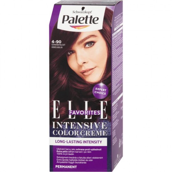 Vopsea de Par Permanenta PALETTE Intensive Color Cream 4-90, 100 ml, Rosu Violet, Vopsea Permanenta, Vopsea Rosie de Par, Vopsele de Par Permanente, Produse Ingrijire Par, PALETTE Vopsea de Par