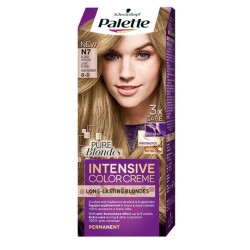 Vopsea de Par Permanenta PALETTE Intensive Color Cream N7, 110 ml, Blond Deschis, Vopsea de Par PALETTE, Vopsea de Par Blond Deschis, Vopsea Nuanta Blond Deschis, Produse de Ingrijire a Parului, Vopsea Blond Deschis Colorare Par