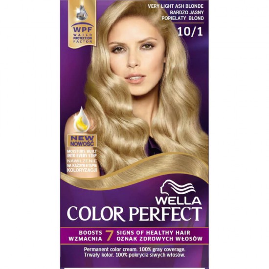 Vopsea de Par Permanenta Wella Color Perfect 10/1, Blond Cenusiu Deschis, 140 ml, Cu Amoniac, Vopsea de Par, Vopsea de Par Permanenta, Vopsea de Par Wella, Vopsea de Par Wella Wellaton, Vopsea Permanenta Wella, Vopsea pentru Par, Vopsea de Par cu Amoniac