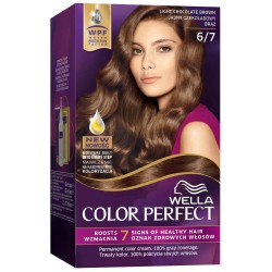 Vopsea de Par Permanenta Wella Color Perfect 6/7, Saten Ciocolata Deschis, 140 ml, Cu Amoniac, Vopsea de Par, Vopsea de Par Permanenta, Vopsea de Par Wella, Vopsea de Par Wella Wellaton, Vopsea Permanenta Wella, Vopsea pentru Par