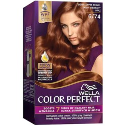Vopsea de Par Permanenta Wella Color Perfect 6/74, Saten Cupru Deschis, 140 ml, Cu Amoniac, Vopsea de Par, Vopsea de Par Permanenta, Vopsea de Par Wella, Vopsea de Par Wella Wellaton, Vopsea Permanenta Wella, Vopsea pentru Par, Vopsea de Par cu Amoniac