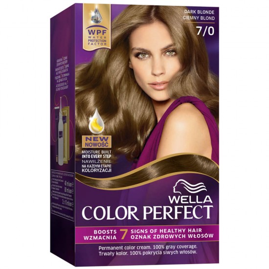 Vopsea de Par Permanenta Wella Color Perfect 7/0, Blond Inchis, 140 ml, Cu Amoniac, Vopsea de Par, Vopsea de Par Permanenta, Vopsea de Par Wella, Vopsea de Par Wella Wellaton, Vopsea Permanenta Wella, Vopsea pentru Par, Vopsea de Par cu Amoniac