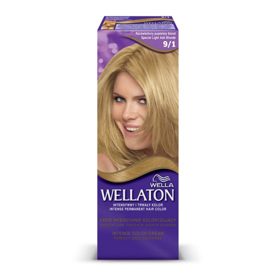 Vopsea de Par Permanenta Wella Wellaton 9/1 Blond Cenusiu Luminos, 110 ml, Cu Amoniac, Vopsea de Par, Vopsea de Par Permanenta, Vopsea de Par Wella, Vopsea de Par Wella Wellaton, Vopsea Permanenta Wella, Vopsea pentru Par, Vopsea de Par cu Amoniac