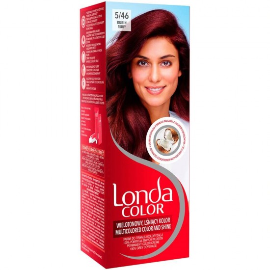 Vopsea de Par Permanenta Londa Color Blend 5/46, 110 ml, Rosu Rubin, Vopsea Par Rosu LONDA Color, Colorare Par Rosu LONDA Color, Vopsea de Par Nuanta Rubin, Vopsele Hair Styling, Produse de Ingrijire a Parului, Vopsea Colorare Par LONDA Color Blend