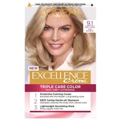 Vopsea de Par Permanenta L'Oreal Paris Excellence Creme 9.1, 192 ml, Blond Cenusiu Deschis, Vopsea L'Oreal Paris, Vopsea de Par L'OREAL Paris, Vopsea de Par Blond Deschis, Produse de Ingrijire a Parului, Vopsea Colorare Par L'OREAL Paris Vopsea de Par Permanenta L'Oreal Paris Excellence Creme 9.1, 192 ml, Blond Cenusiu Deschis, Vopsea L'Oreal Paris, Vopsea de Par L'OREAL Paris, Vopsea de Par Blond Deschis, Produse de Ingrijire a Parului, Vopsea Colorare Par L'OREAL Paris