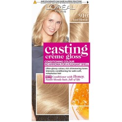 Vopsea de Par Semipermanenta L'OREAL Paris Casting Creme Gloss 910, 180 ml, Fara Amoniac, Blond Cenusiu, Vopsea de Par L'OREAL Paris, Vopsea de Par Fara Amoniac, Produse de Ingrijire a Parului, Vopsea Colorare Par L'OREAL Paris
