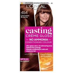 Vopsea de Par Semipermanenta L'OREAL Paris Casting Creme Gloss 454, 180 ml, Fara Amoniac, Chocolate Brownie, Vopsea de Par L'OREAL Paris, Vopsea de Par Fara Amoniac, Produse de Ingrijire a Parului, Vopsea Colorare Par L'OREAL Paris