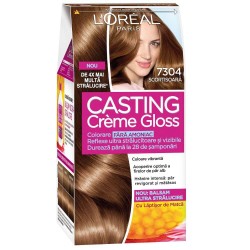 Vopsea de Par Semipermanenta L'OREAL Paris Casting Creme Gloss 7304, 180 ml, Fara Amoniac, Cinnamon, Vopsea de Par L'OREAL Paris, Vopsea de Par Fara Amoniac, Produse de Ingrijire a Parului, Vopsea Colorare Par L'OREAL Paris