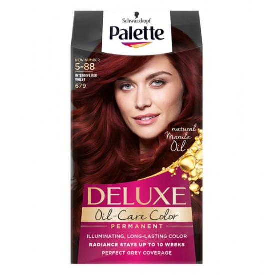 Vopsea de Par Permanenta PALETTE Deluxe 679, Rosu Violet, 135 ml, Vopsea de Par, Vopsea de Par Permanenta, Vopsea de Par PALETTE, Vopsea de Par PALETTE Deluxe, Vopsea Permanenta Deluxe