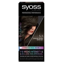 Vopsea de Par Permanenta SYOSS Color Baseline 5-5, Cenusiu Inchis, 115 ml, Vopsea de Par, Vopsea de Par Permanenta, Vopsea de Par Syoss, Vopsea de Par Syoss Color Baseline, Vopsea Permanenta Color Baseline