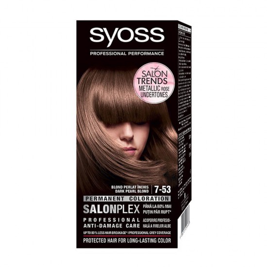 Vopsea de Par Permanenta SYOSS Color Baseline 7-53, Blond Perlat Inchis, 115 ml, Vopsea de Par, Vopsea de Par Permanenta, Vopsea de Par Syoss, Vopsea de Par Syoss Color Baseline, Vopsea Permanenta Color Baseline
