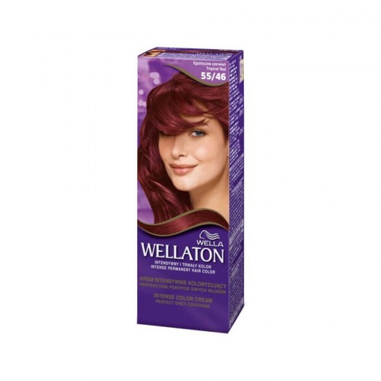 Vopsea Permanenta Par Wellaton 55/46, Rosu Tropical, 110 ml, Vopsea Permanenta de Par Wellaton, Vopsea de Par Permanenta, Vopsea de Par Rosie, Vopsea de Par Rosu Tropical, Vopsea de Par 55.46, Vopsea Rosie de Par, Vopsea de Par Wella