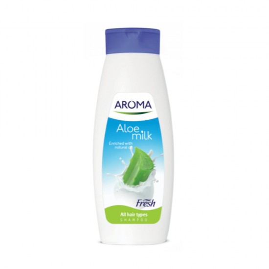 Sampon AROMA Fresh Aloe Milk, Cantitate 400 ml, Sampon pentru Par, Sampon AROMA, Sampon Antimatreata