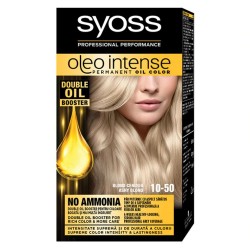 Vopsea de Par Permanenta, Fara Amoniac, SYOSS Oleo Intense, 10-50 Nuanta Blond Cenusiu, 115 ml, Vopsea Permanenta, Vopsea Fara Amoniac, Vopsea SYOSS, Vopsea de Par Profesionala