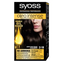 Vopsea de Par Permanenta, Fara Amoniac, SYOSS Oleo Intense, 2-10 Nuanta Saten Foarte Inchis, 115 ml, Vopsea Permanenta, Vopsea Fara Amoniac, Vopsea SYOSS, Vopsea de Par Profesionala