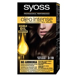 Vopsea de Par Permanenta, Fara Amoniac, SYOSS Oleo Intense, 3-10 Nuanta Saten Intens, 115 ml, Vopsea Permanenta, Vopsea Fara Amoniac, Vopsea SYOSS, Vopsea de Par Profesionala