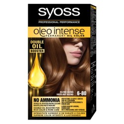 Vopsea de Par Permanenta, Fara Amoniac, SYOSS Oleo Intense, 6-80 Nuanta Blond Aluna, 115 ml, Vopsea Permanenta, Vopsea Fara Amoniac, Vopsea SYOSS, Vopsea de Par Profesionala