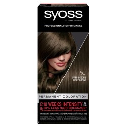 Vopsea de Par Permanenta SYOSS Color Baseline, 5-1 Nuanta Saten Deschis, 115 ml, Vopsea Permanenta, Vopsea SYOSS, Vopsea de Par Profesionala
