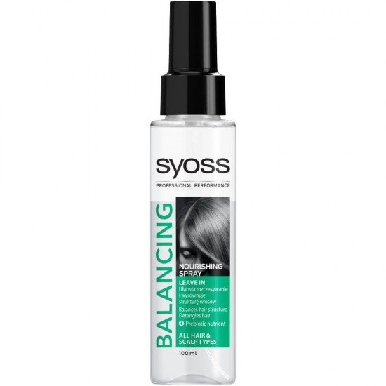 Tratament Nutritiv pentru Par Syoss Balancing, pentru Toate Tipurile de Par, 100 ml, Spray pentru Par, Tratament pentru Par, Tratament Syoss pentru Par, Tratament Toate Tipurile de Par, Tratament Par, Tratament Nutritiv Par, Tratament Par Syoss
