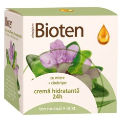 Crema Hidratanta 24 h cu Miere si Cimbrisor Bioten, Ten Normal si Mixt, 50 ml, Crema de Zi, Crema de Fata cu Miere, Crema cu Cimbrisor, Crema Hidratanta, Crema de Fata, Crema pentru Fata, Crema de Zi pentru Fata