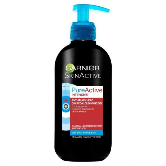 Gel Curatare Ten Gras, 200 ml, Garnier Skin Naturals Pure Active Charcoal, Gel pentru Curatarea Tenului Gras, Gel Curatare Ten Garnier Skin Naturals, Gel Curatare Ten cu Carbune Activ, Gel Curatare Fata cu Carbune Activ