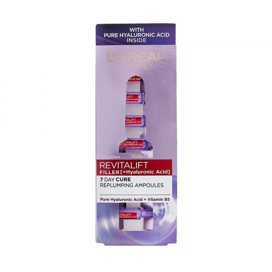 Set 7 Fiole Ser Antirid cu Acid Hialuronic L’Oreal Paris Revitalift Filler, 1.3 ml, Ser Antirid Fiola, Ser Antirid Fiole, Fiole de Ser Antirid cu Acid Hialuronic, Fiole Acid Hialuronic, Fiole Antirid L’Oreal Paris, Fiole Revitalift Filler