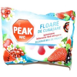 Rezerva Odorizant Peak WC Floare de Curatare, 45 g, Mix de Fructe, Rezerva Peak WC Floare de Curatare, Rezerva Odorizant Peak WC Floare de Curatare Fructe, Rezerva Odorizant Vas Toaleta Peak Floare de Curatare, Odorizant WC Parfum de Fructe