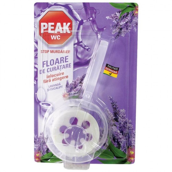 Odorizant Peak WC Floare de Curatare, 45 g, Lavanda si Eucalipt, Odorizant WC Peak Floare de Curatare, Odorizante Peak WC Floare de Curatare, Peak WC Floare de Curatare cu Parfum de Lavanda si Eucalipt