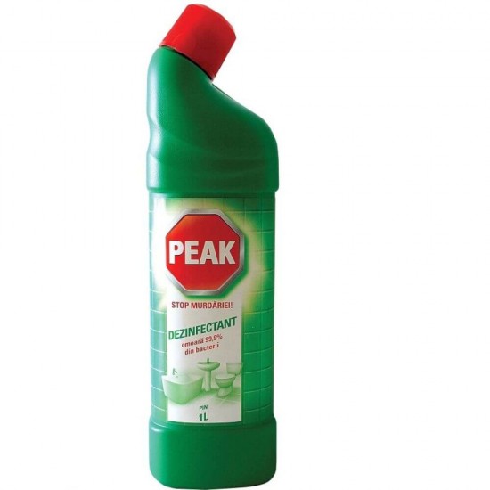 Gel Dezinfectant WC Peak, Pin, 1 L, Gel Dezinfectant pentru WC, Gel Dezinfectant pentru Toaleta, Gel Dezinfectant pentru Vasul de Toaleta, Geluri Dezinfectante pentru WC, Geluri Dezinfectante pentru Toaleta, Geluri Dezinfectante pentru Vasul de Toaleta