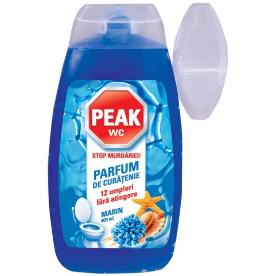 Rezerva Odorizant Peak WC Gel, 400 ml, Antibacterian, Marin, Rezerva Peak WC Gel, Rezerva Odorizant Peak WC Gel, Rezerva Odorizant Vas Toaleta Peak Gel, Odorizant WC Parfum Marin, Peak Gel Antibacterian Odorizant pentru WC