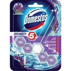Odorizant pentru Toaleta Domestos Lavander 5 in 1, 55 g, Odorizant Toaleta, Odorizant cu Sistem de Prindere Ajustabil, Odorizant Toaleta Domestos, Odorizant WC Domestos, Domestos Odorizant Wc Bile