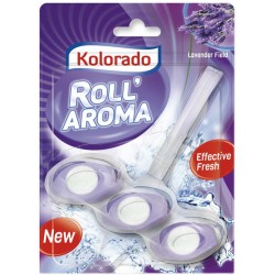 Odorizant WC KOLORADO Roll Lavander Field, 51 g, Bile Odorizante Toaleta, Odorizant Toaleta, Odorizant Anticalcar pentru WC, Odorizant pentru Toaleta cu Suport, Bile Odorizante WC, Odorizant Dezinfectant pentru WC