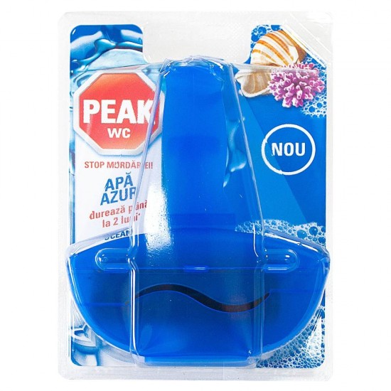 Odorizant de Toaleta Peak WC Apa Azur, 55 g, Parfum Ocean, Odorizant pentru Toaleta, Odorizant de Toaleta, Odorizant Toaleta, Odorizante Toaleta, Odorizante Solide de Toaleta, Odorizant Solid Toaleta, Odorizant WC, Odorizante WC
