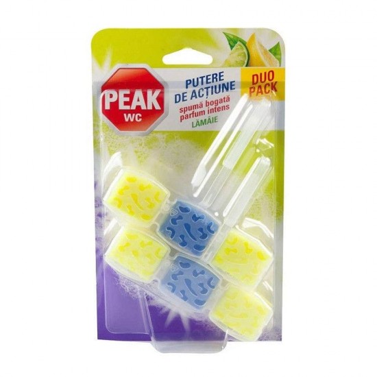 Set 2 Odorizante de Toaleta Peak WC Putere de Actiune, 90 g, Parfum de Lamaie, Odorizant pentru Toaleta, Odorizant de Toaleta, Odorizant Toaleta, Odorizante Toaleta, Odorizante Gel de Toaleta, Odorizant Gel Toaleta, Odorizant WC, Odorizante WC