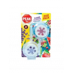 Set 2 Odorizante de Toaleta Peak WC Floare de Curatare Duo, 90 g, Parfum de Lavanda si Eucalipt, Odorizant pentru Toaleta, Odorizant de Toaleta, Odorizant Toaleta, Odorizante Toaleta, Odorizante Solide de Toaleta, Odorizant Solid Toaleta, Odorizant WC