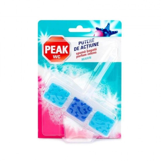 Odorizant de Toaleta Peak WC Putere de Actiune, 45 g, Parfum Marin, Odorizant pentru Toaleta, Odorizant de Toaleta, Odorizant Toaleta, Odorizante Toaleta, Odorizante Gel de Toaleta, Odorizant Gel Toaleta, Odorizant WC, Odorizante WC, Odorizant Solid WC