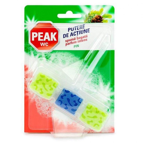 Odorizant de Toaleta Peak WC Putere de Actiune, 45 g, Parfum de Pin, Odorizant pentru Toaleta, Odorizant de Toaleta, Odorizant Toaleta, Odorizante Toaleta, Odorizante Gel de Toaleta, Odorizant Gel Toaleta, Odorizant WC, Odorizante WC, Odorizant Solid WC