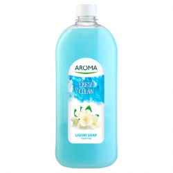 Rezerva Sapun Lichid AROMA Fresh & Clean, 900 ml, Rezerva Sapun, Rezerva Sapun Lichid, Rezerva Sapun AROMA, Rezerve de Sapunuri Lichide, Rezerve Sapun pentru Recipiente cu Pompita, Rezerva Sapun pentru Maini