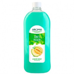 Rezerva Sapun Lichid AROMA Juicy Melon, 900 ml, Rezerva Sapun, Rezerva Sapun Lichid, Rezerva Sapun AROMA, Rezerve de Sapunuri Lichide, Rezerve Sapun pentru Recipiente cu Pompita, Rezerva Sapun pentru Maini