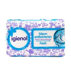 Sapun Antibacterian Igienol Fresh, 100 g, Igienol Sapun Antibacterian Fresh, Igienol Fresh Sapunuri Solide Antibacteriene, Sapun Dezinfectant pentru Maini, Sapun Antibacterian Hidratant pentru Maini, Sapun Solid Antibacterian Igienol