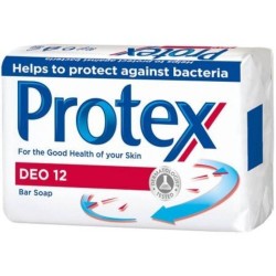 Sapun PROTEX Deo 12, 90 g, Protex Sapun Antibacterian, Sapunuri Solide Antibacteriene, Sapun Dezinfectant pentru Maini, Sapun Antibacterian pentru Maini, Sapun Antibacterian Protex