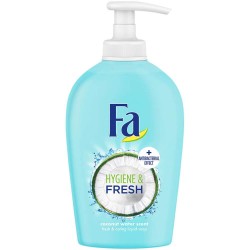 Sapun Lichid FA, 250 ml, Antibacterian, Nuca de Cocos, Recipient cu Pompita, Sapun Lichid pentru Maini Fa Hygiene & Fresh Coconut, Sapun Lichid cu Efect Antibacterian, Sapun Lichid pentru Spalarea Mainilor