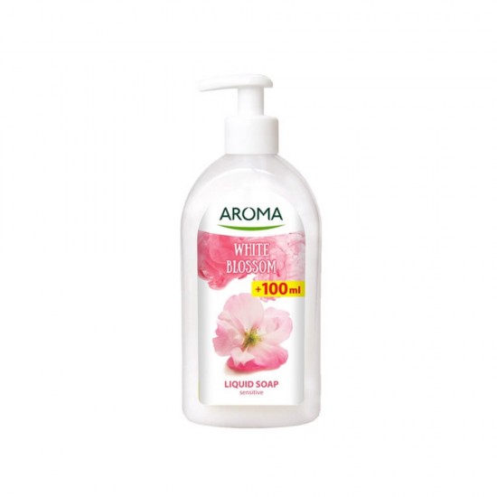 Sapun Lichid AROMA White Blossom, 500 ml, Sapun Lichid, Sapun Lichid cu Pompita, Sapun Lichid AROMA, Sapunuri Lichide, Sapun Lichid Maini, Sapun Lichid de Calitate, Sapun Lichid Parfumat, Sapun Lichid pentru Maini